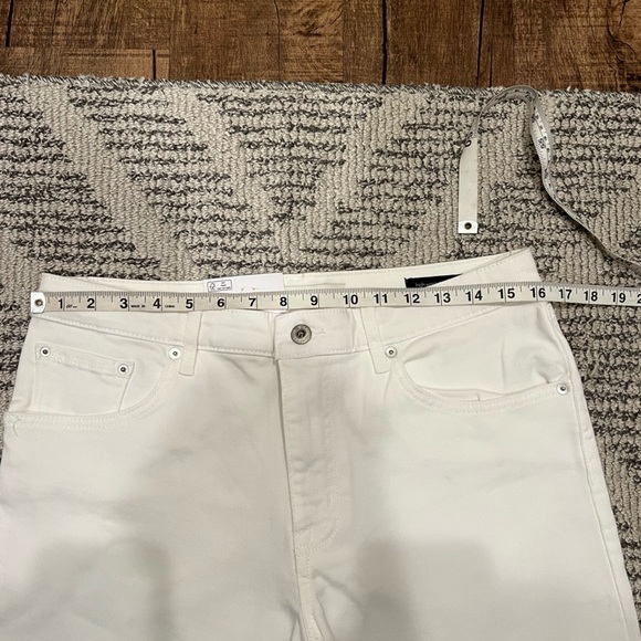 Ella Moss High Rise Slim Straight Ankle White Jeans - Picture 5 of 10